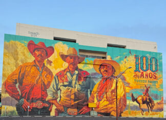 Los Vaqueros Mural - A Monument to 100 Years of Tucson’s Rodeo Tradition by Ignacio Garcia